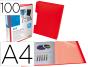 Liderpapel Catalog Cover - 100 Din A4 Pockets - Translucent Red (with box) - Preview