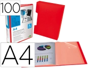 Capa do artigo Capa Catálogo Liderpapel - 100 bolsas Din A4 - Vermelho translúcido (com caixa)