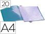 Capa catalogo liderpapel 20 bolsas polipropileno din a4 celeste opaco - Preview