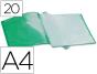 Capa catalogo liderpapel 20 bolsas polipropileno din a4 verde maca opaco - Preview