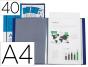 Capa catalogo liderpapel 40 bolsas din a4 azul translucido - Preview