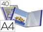 Capa catalogo liderpapel 40 bolsas din a4 azul - Preview