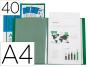Capa catalogo liderpapel 40 bolsas din a4 verde translucido - Preview
