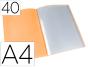Capa catalogo liderpapel 40 bolsas polipropileno din a4 laranja fluor opaco - Preview