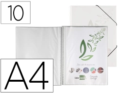 Capa do artigo Capa catalogo liderpapel com espiral 10 bolsas polipropileno din a4 transparente
