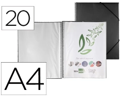 Capa do artigo Capa catalogo liderpapel com espiral 20 bolsas polipropileno din a4 preto