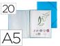 Capa catalogo liderpapel com espiral 20 bolsas polipropileno din a5 azul - Preview