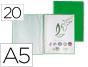 Capa catalogo liderpapel com espiral 20 bolsas polipropileno din a5 verde - Preview