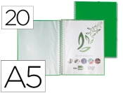 Capa do artigo Capa catalogo liderpapel com espiral 20 bolsas polipropileno din a5 verde