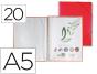 Capa catalogo liderpapel com espiral 20 bolsas polipropileno din a5 vermelha - Preview