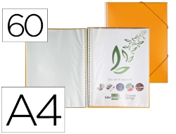Capa do artigo Capa catalogo liderpapel com espiral 60 bolsas polipropileno din a4 laranja