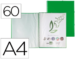 Capa do artigo Capa catalogo liderpapel com espiral 60 bolsas polipropileno din a4 verde