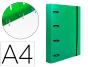 Capa com recarga liderpapel a4 quadricula 5mm 100 folhas 80g polipropileno 4 aneis 25mm verde - Preview