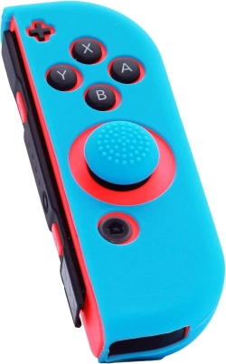 Capa do artigo Capa Silicone + Grip FR-TEC Azul - Joy-Con Direito Nintendo Switch