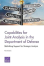 Capabilities For Joint Analysis In The Department Of Defense - Preview