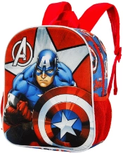 Capa do artigo Capitão América Gravity Mochila 3D Pequena, Vermelha