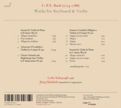 Capa do artigo Carl Philipp Emanuel Bach: Works for Keyboard & Violin - CD