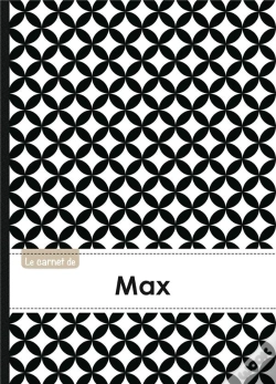 Capa do artigo Carnet Max Lignes,96p,A5 Rondsnoiretblanc