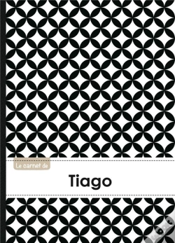 Capa do artigo Carnet Tiago Lignes,96p,A5 Rondsnoiretblanc