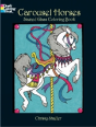 Carousel Horses Stained Glass Coloring Book - Preview