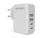 Capa do artigo Carregador de parede groovy 4 usb cor branco