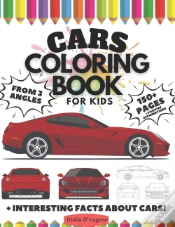Capa do artigo Cars Coloring Book For Kids From 3 Angles, 150 Pages