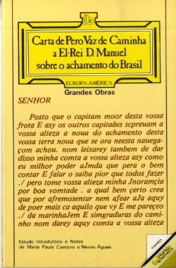 Capa do artigo Carta de Pêro Vaz de Caminha a El-Rei D. Manuel sobre o Achamento do Brasil