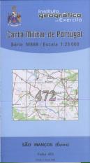 Carta Militar de Portugal (esc.1:25,000) nº 472 - SÃO MANÇOS