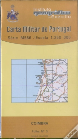 Capa do artigo Carta Militar de Portugal / Escala 1:250 000 n.º3 - Coimbra