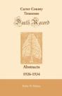 Carter County, Tennessee, Deaths: 1926-1 - Preview