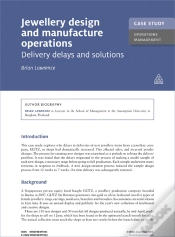 Capa do artigo Case Study: Jewellery Design And Manufacture Operations