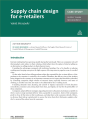 Case Study: Supply Chain Design For E-Retailers - Preview