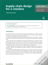 Case Study: Supply Chain Design For E-Retailers