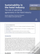 Case Study: Sustainability In The Hotel Industry