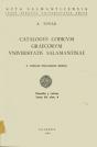 Catálogos Codicum Graecorum Universitatis Salmantinae.I. Collectio Universitatis Antiqua - Preview