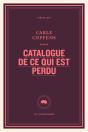 Catalogue De Ce Qui Est Perdu - Preview