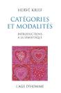 Catégories Et Modalités ; Introduction À La Sémiotique - Preview