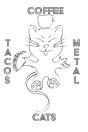 Cats Coffee Tacos Metal - Blank Lined No - Preview