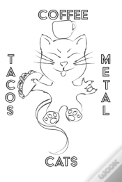 Capa do artigo Cats Coffee Tacos Metal - Blank Lined No