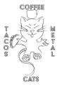 Cats Coffee Tacos Metal - Blank Lined No - Preview