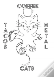 Capa do artigo Cats Coffee Tacos Metal - Blank Lined No