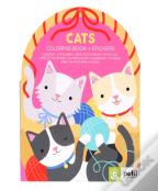 Cats Coloring Book + Stickers