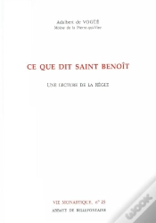Capa do artigo Ce Que Dit Saint Benoit