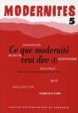 Ce Que Modernité Veut Dire : Tome I - Preview