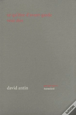 Capa do artigo Ce Qu'Être D'Avant-Garde Veut Dire