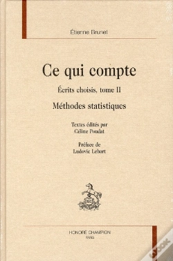 Capa do artigo Ce Qui Compte : Écrits Choisis, Tome 2 ; Méthodes Statistiques + 1 Dvd