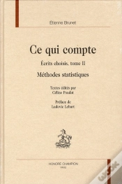Capa do artigo Ce Qui Compte : Écrits Choisis, Tome 2 ; Méthodes Statistiques + 1 Dvd