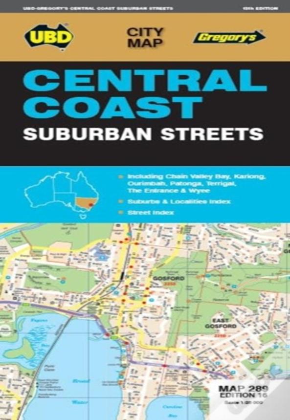 Central Coast Suburban Streets Map 289 16th Ed