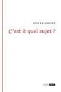 C'Est À Quel Sujet ? - Preview