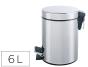 Cesto de papeis q-connect com pedal cromado 21 x 32 cm capacidade 6 litros - Preview
